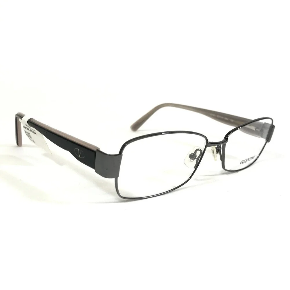 Valentino Eyeglasses Frames V2101 060 Black Grey Rectangular Full Rim 52-15-135